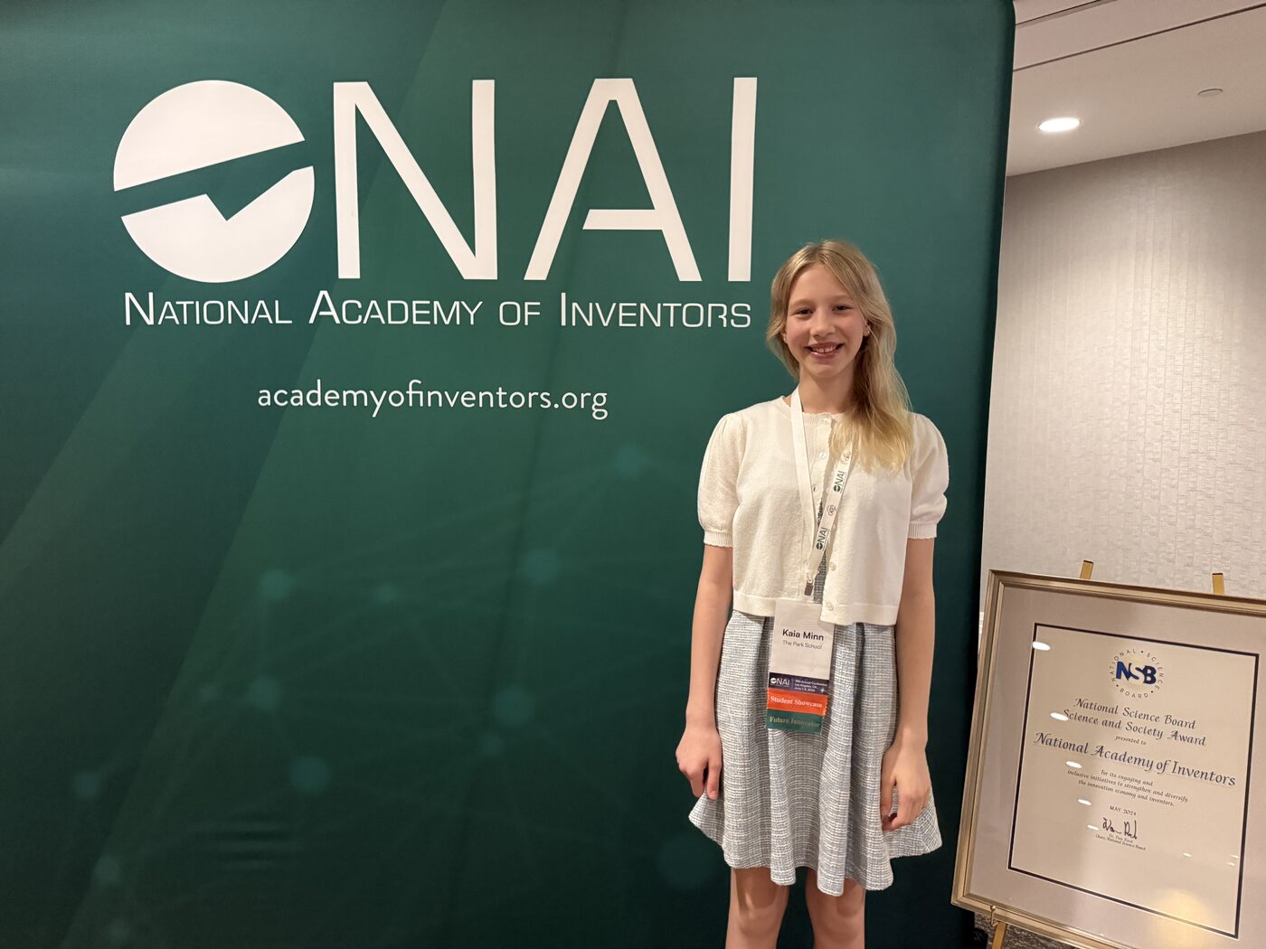 Kaia Minn at the National Academy of Inventors conference